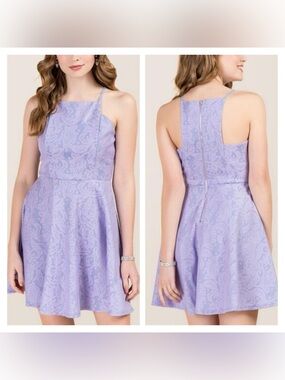 NWOT Francesca's Collections | Purple and Periwinkle Mini Lace Dress